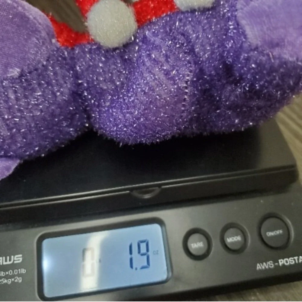 Half And Half Red Purple TEXTURED Teddy Bear Plush Red Hat Society Novelty